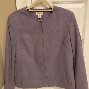 Talbots suede lilac blazer classic 16P